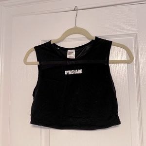 Gymshark Black Mesh Crop Tank